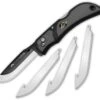 Outdoor Edge 3.0 Razorlite EDC RLY30-50, 3.0" Japanese 420J2 Stainless Interchangeable Blades, Black Grivory w/ Rubberized TPR Inserts