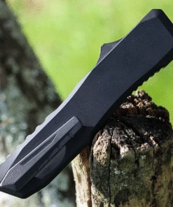EOS - Elite Outfitting Solutions EOS Harpoon OTF Automatic - Black / CF Alum. (3.75" Red Tanto) HAR-01 -Knifeworks Sales Store Razr Red2tone blkcarbon blk 2 48537.1628107337