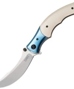 CRKT 7471 Ritual, 4.37" 12C27 Sandvik Satin Plain Blade, Ivory Micarta Handle