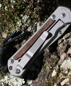 Chris Reeve Small Sebenza 31 Bog Oak Inlay, 2.99" CPM S45VN Stonewashed Drop Point Polished Blade, Matt-Blasted Handle (S31-1100) -Knifeworks Sales Store S31 1100.2 37215.1624993549