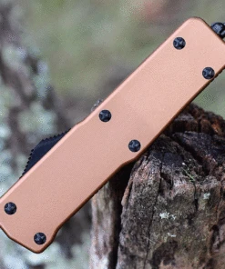 Templar Knife Co. Templar Premium Lightweight Small OTF -Alum. Bronze (3" D2 Blk Dagger) SA-AB-12-1 -Knifeworks Sales Store SAAB.2 61001.1634658539