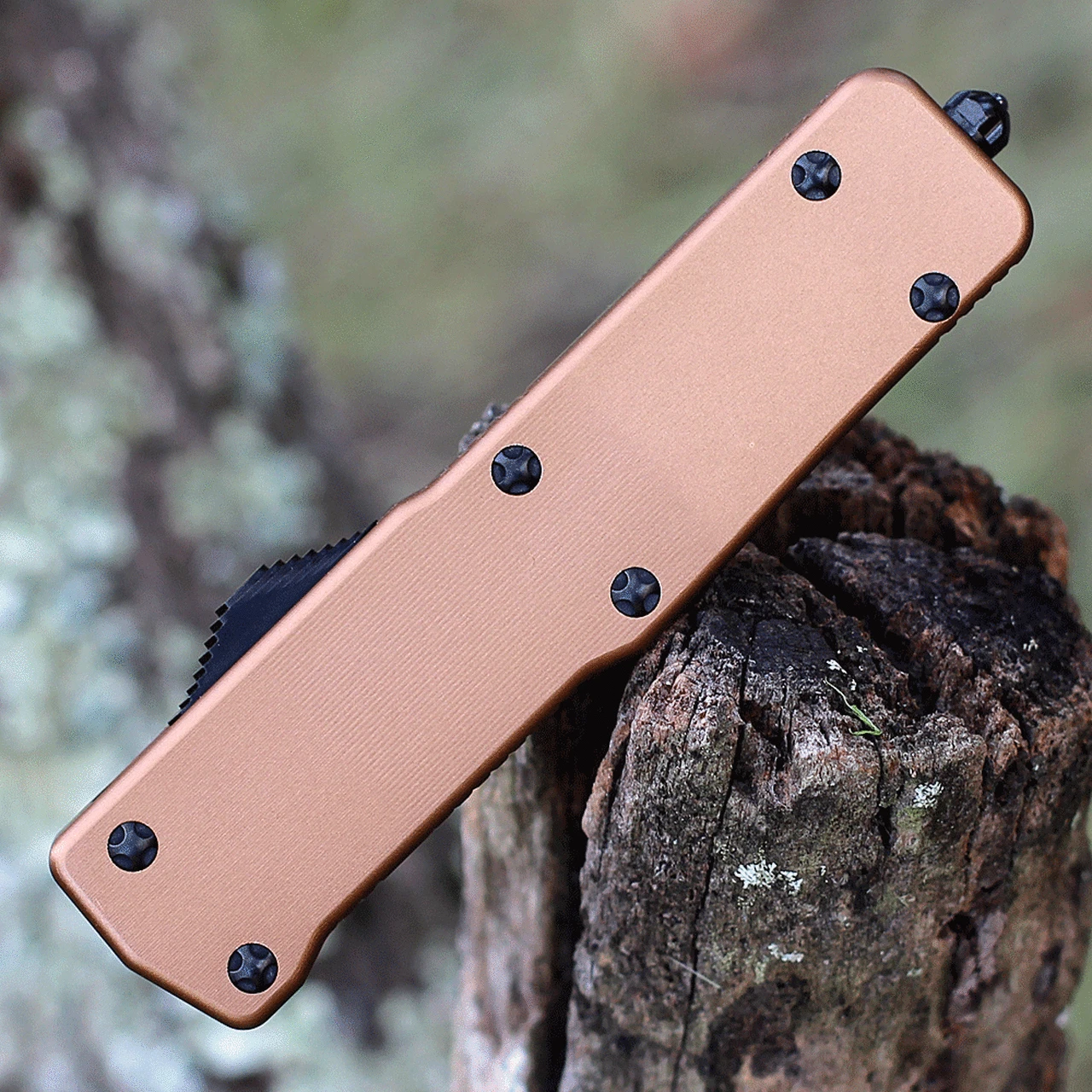 Templar Knife Co. Templar Premium Lightweight Small OTF -Alum. Bronze (3" D2 Blk Tanto) SA-AB-22-1 3 Templar Knife Co. Templar Premium Lightweight Small OTF -Alum. Bronze (3" D2 Blk Tanto) SA-AB-22-1 - Image 3
