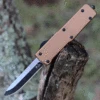 Templar Knife Co. Templar Premium Lightweight Small OTF -Alum. Bronze (3" D2 Blk Drop Point) SA-AB-32-1