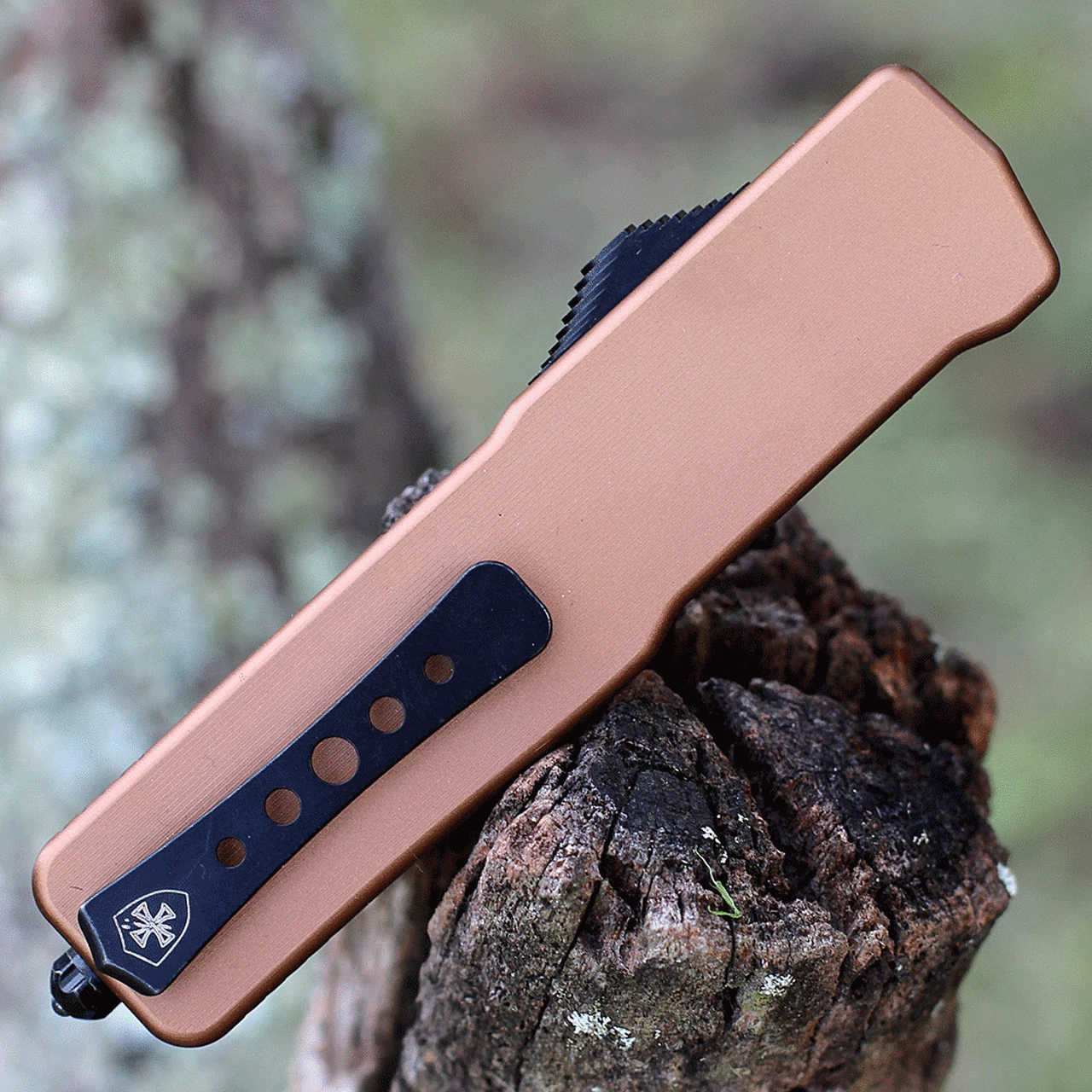 Templar Knife Co. Templar Premium Lightweight Small OTF -Alum. Bronze (3" D2 Blk Tanto) SA-AB-22-1 4 Templar Knife Co. Templar Premium Lightweight Small OTF -Alum. Bronze (3" D2 Blk Tanto) SA-AB-22-1 - Image 4