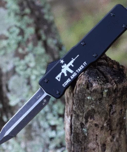 Templar Knife Co. Templar Premium Lightweight Small OTF -Alum. Blk CATI (3" D2 Blk Dagger) SA-AR15-12-1