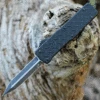 Templar Knife Co. Templar Premium Lightweight Small OTF - Blk Diamond (3" D2 Blk Dagger) SA-DPG-12-1