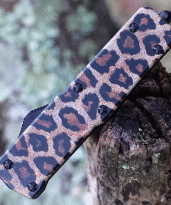 Templar Knife Co. Templar Premium Lightweight Small OTF -Alum. Leopard (3" D2 Blk Tanto) SA-LPD-22-1 -Knifeworks Sales Store SALPD.1 39499.1634842513