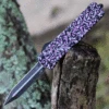 Templar Knife Co. Templar Premium Lightweight Small OTF -Alum. Pink Fleur (3" D2 Blk Dagger) SA-PKF-12-1