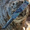 Templar Knife Co. Templar Premium Lightweight Small OTF -Alum. Quilt (3" D2 Blk Tanto) SA-QT-22-1