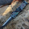 Templar Knife Co. Templar Premium Lightweight Small OTF -Alum. Quilt (3" D2 Blk Drop Point) SA-QT-32-1