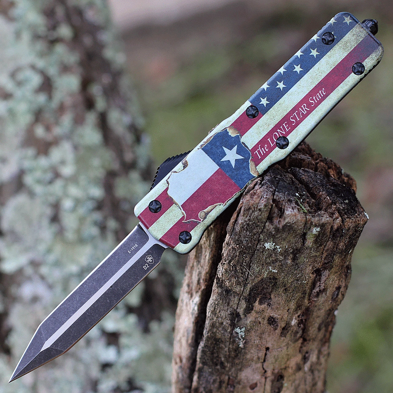 Templar Knife Co. Templar Premium Lightweight Small OTF -Alum. Texan (3" D2 Blk Dagger) SA-TX-12-1 1 Templar Knife Co. Templar Premium Lightweight Small OTF -Alum. Texan (3" D2 Blk Dagger) SA-TX-12-1