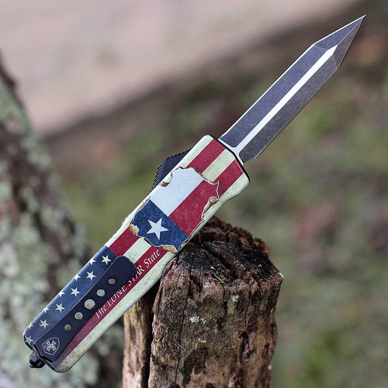 Templar Knife Co. Templar Premium Lightweight Small OTF -Alum. Texan (3" D2 Blk Dagger) SA-TX-12-1 2 Templar Knife Co. Templar Premium Lightweight Small OTF -Alum. Texan (3" D2 Blk Dagger) SA-TX-12-1 - Image 2