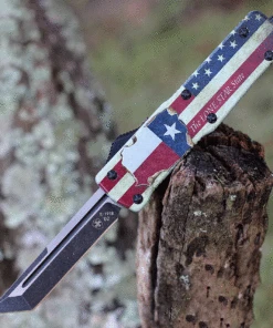 Templar Knife Co. Templar Premium Lightweight Small OTF -Alum. Texan (3" D2 Blk Tanto) SA-TX-22-1