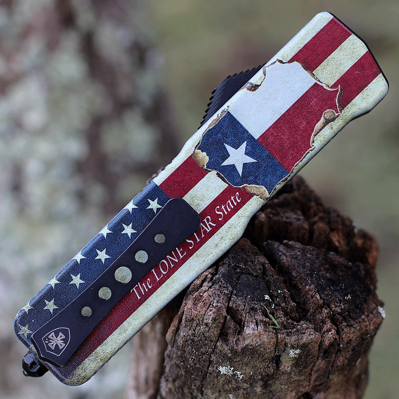 Templar Knife Co. Templar Premium Lightweight Small OTF -Alum. Texan (3" D2 Blk Dagger) SA-TX-12-1 4 Templar Knife Co. Templar Premium Lightweight Small OTF -Alum. Texan (3" D2 Blk Dagger) SA-TX-12-1 - Image 4