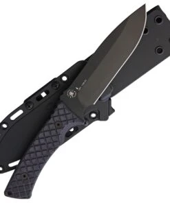 Spartan Blades Damysus Fixed Blade 3BKBK, 5.5" 1095 Cro-Van Black Plain Blade, Black Micarta Handle -Knifeworks Sales Store SBSL003BKBK 1 83219.1620327400