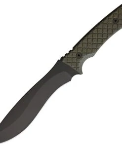Spartan Blades Machai Fixed Blade 2BKGR, 6.6" 1095 Cro-Van Black Plain Blade, Green Micarta Handle