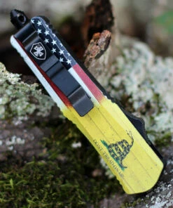 Templar Knife Co. Templar Knife Small OTF Don't Tread On Me S-DTOM-13-2, 2.75" 440C Satin Dagger Blade, Aluminum Zinc Handle 7 Templar Knife Co. Templar Knife Small OTF Don't Tread On Me S-DTOM-13-2, 2.75" 440C Satin Dagger Blade, Aluminum Zinc Handle -Knifeworks Sales Store SDTOM 18760.1604335935