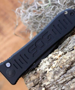 SOG Spec Elite I Auto SE-52, 3.5" Drop Point Black Blade, Black Aluminum Handle -Knifeworks Sales Store SE 52.3 99908.1616525392