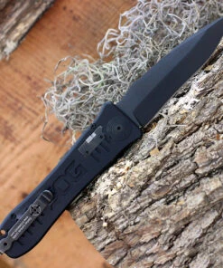 SOG Spec Elite II Auto SE-62, 4.0" Drop Point Black Blade, Black Aluminum Handle -Knifeworks Sales Store SE 62 45154.1616525799