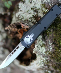 Templar Knife Co. Templar Knife Small OTF Fallen S-FL-33-2, 2.75" 440C Satin Drop Point Blade, Aluminum Zinc Handle