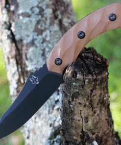 Southern Grind SG05070202 Jackal Fixed Blade Black Coated Drop Point Blade with Desert Tan Handle