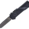 Hogue SIG Sauer Compound Tactical OTF 36022, 3.5" S30V Gray Cerakote Finish Tanto Plain Blade, Solid Black G-10 Handle