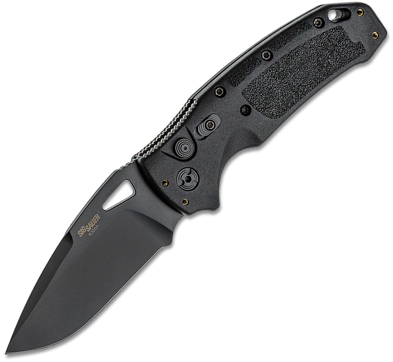 Hogue Nitron Auto SIG36330, 3.5" S30V Black Plain Blade, Black Polymer Handles 1 Hogue Nitron Auto SIG36330, 3.5" S30V Black Plain Blade, Black Polymer Handles