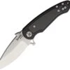 Krudo Knives Vice - Black Stainless Steel CF (3.50" Satin) KVEC030