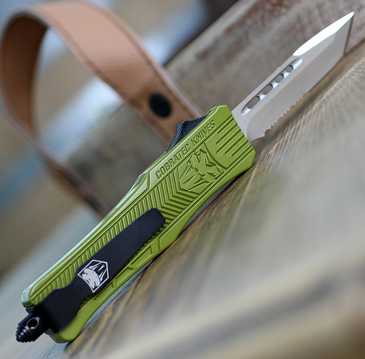 CobraTec Knives SODCTK-1STS Small CTK-1 OD Green, 2.75" D2 Steel Tanto Serrated Blade, Aluminum Handle 2 CobraTec Knives SODCTK-1STS Small CTK-1 OD Green, 2.75" D2 Steel Tanto Serrated Blade, Aluminum Handle - Image 2