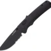 SOG Flash 11180257 MK3 AT-XR 3.45" Partially Serrated Edge, Blackout GRN Handles