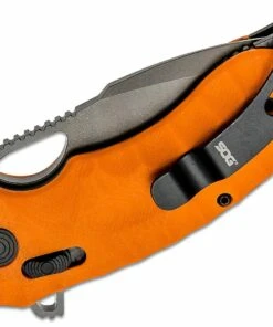 SOG Kiku XR LTE - Blaze 12-27-03-57, 3.02" CTS-XHP Gray Tanto Plain Blade, Orange G-10 Handle with Carbon Fiber Liners -Knifeworks Sales Store SOG12270357 1 27862.1616439533