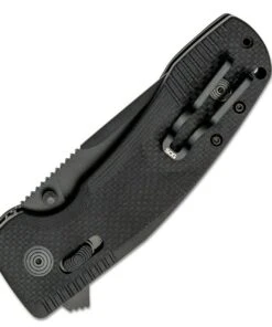 SOG SOG-Tac XR Folding Knife 12-38-03-57, 3.39" D2 Black Drop Point Combo Blade, Black G-10 Handle 5 SOG SOG-Tac XR Folding Knife 12-38-03-57, 3.39" D2 Black Drop Point Combo Blade, Black G-10 Handle -Knifeworks Sales Store SOG12380157 3 52975.1616445998.1280.1280 76992.1616446420