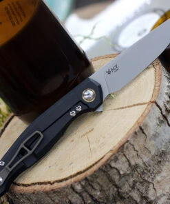 GiantMouse ACE Sonoma Frame Lock Knife, 3.3" Stonewash M390 Drop Point Blade, Black PVD Titanium Handle 5 GiantMouse ACE Sonoma Frame Lock Knife, 3.3" Stonewash M390 Drop Point Blade, Black PVD Titanium Handle -Knifeworks Sales Store SONOMA TI PVD.1 92573.1618858800