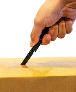 StatGear Pocket Samurai Folding Knife STAT116, 2.1" 44OC Satin Plain Blade, Black Aluminum Handle -Knifeworks Sales Store STAT116 2 37393.1619810156