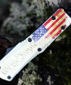 Templar Knife Co. Templar Knife Small OTF We The People S-WTP-13-2, 2.75" 440C Satin Dagger Blade, Aluminum Zinc Handle -Knifeworks Sales Store SWTP132.3 20645.1604338784