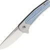 Alliance Designs ALS1B Scout Framelock Blue, 2.4" RWL34 Plain Blade, Anodized Handle