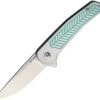 Alliance Designs ALS1GR Scout Framelock Green, 2.4" RWL34 Plain Blade, Anodized Handle