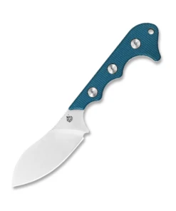 QSP Knife Neckmuk Neck Knife QS125-E, 2.875" D2 Plain Blade, Blue Linen Micarta Handle