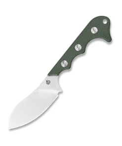 QSP Knife Neckmuk Neck Knife QS125-F, 2.875" D2 Plain Blade, Green Linen Micarta Handle