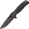 Steel Will Small Barghest F37M-03, 3.5" D2 Black Stonewashed Plain Blade, Black G10 Handle
