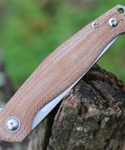 GiantMouse Ace Sonoma V2 - Natural Micarta (3.4" Elmax Stonewash) -Knifeworks Sales Store Sonoma V2 GRN Micarta.4 55412.1639672198