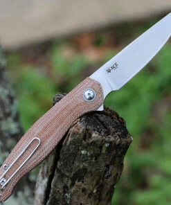 GiantMouse Ace Sonoma V2 - Natural Micarta (3.4" Elmax Stonewash) -Knifeworks Sales Store Sonoma V2 GRN Micarta 11637.1639672198