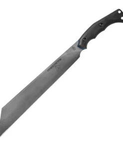 TOPS Knives Storm Vector SVEC-01, 12.63" 1095 Acid Rain Plain Blade, Black Canvas Micarta Handle
