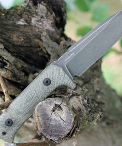 LionSteel T5BCVG, 5.04" Niolox Black Stonewash Blade, Green Canvas Micarta Handle -Knifeworks Sales Store T5BCVG.3 35004.1590075824