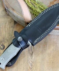 LionSteel T5CVG, 5.04" Niolox Satin Blade, Green Canvas Micarta Handle -Knifeworks Sales Store T5CVG 47905.1590090844