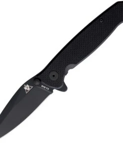 Ka-Bar TDI Framelock KA2490, 3.5" AUS 8A Plain Blade, Black G10 Handle