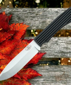 Fallkniven Taiga Forester 2, 4.72" Lam. CoS Plain Blade, Black Thermorun Handle w/ Zytel Sheath