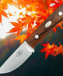 Fallkniven Taiga Hunter 1, 3.30" Lam. CoS Plain Blade, Desert Ironwood Handle w/ Zytel Sheath
