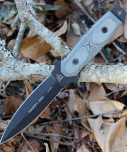 Tops Ranger's Edge Dagger Blade, Black Linen Micarta Handle