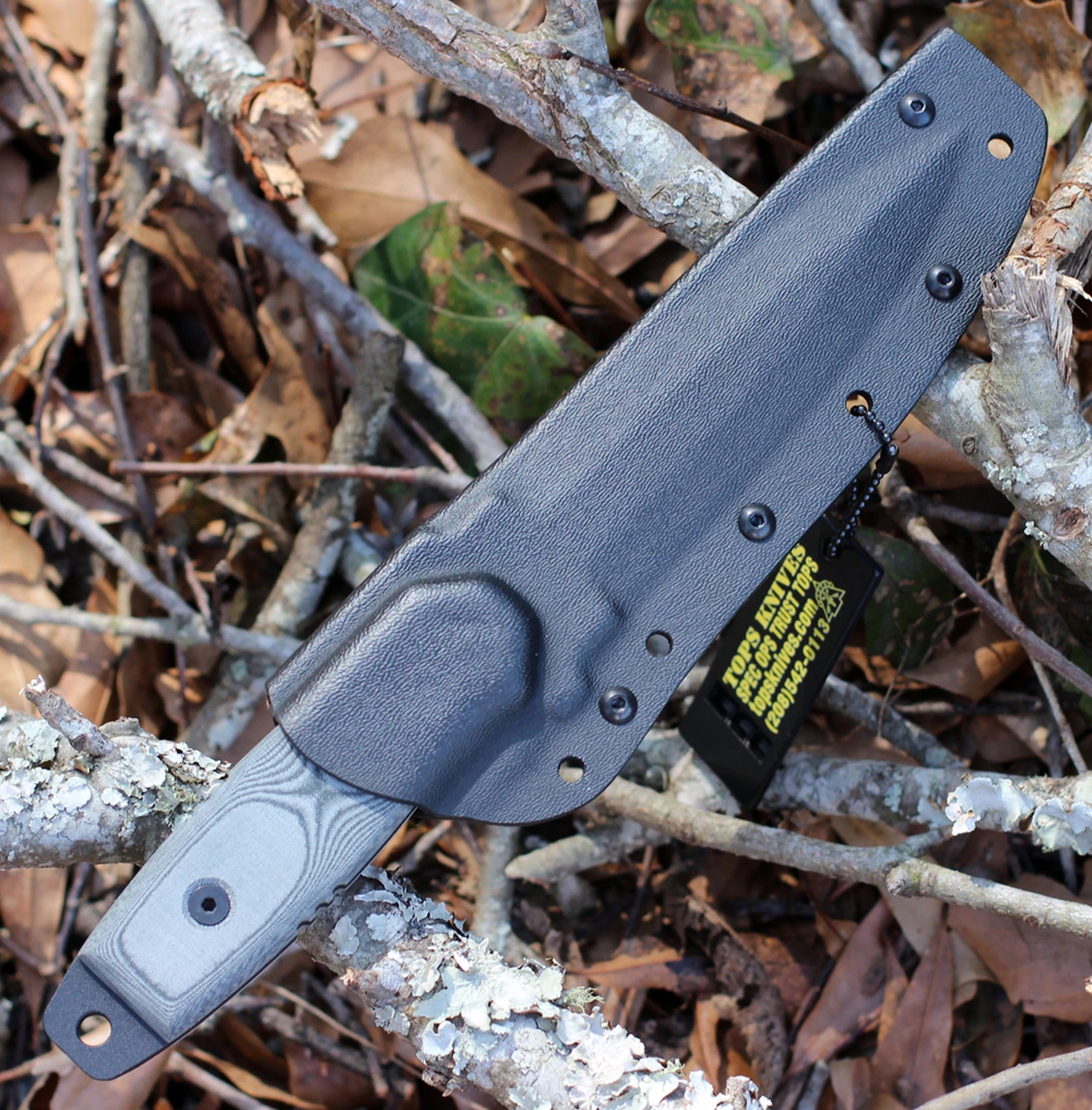 Tops Ranger's Edge Dagger Blade, Black Linen Micarta Handle 3 Tops Ranger's Edge Dagger Blade, Black Linen Micarta Handle - Image 3